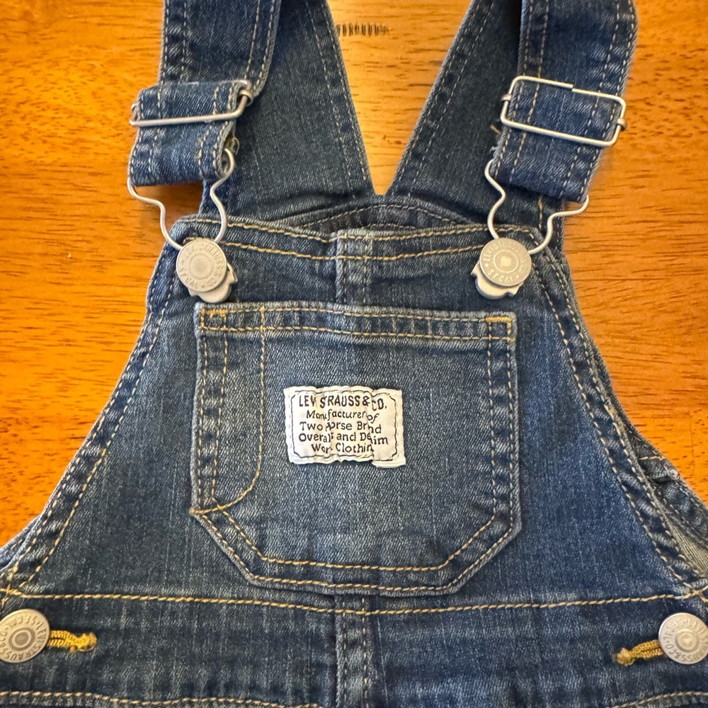 Levi’s 12 Month Denim Overalls Bibs Pants - Picture 2 of 5